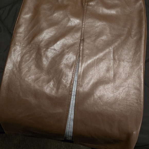 Dynamite Pleather Midi slit skirt - Picture 4 of 5